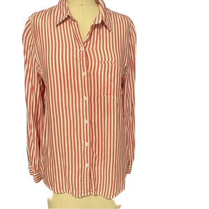 Striped button down Shirt Size S | Beach Lunch Lounge